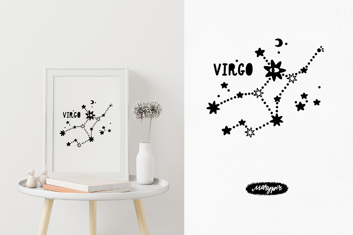 Zodiac Constellation bundle, an Illustration by Moony Рatterns (Photo 4 of 10)