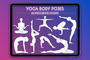 Yoga Body Poses Stamps for Procreate, a Brush Add-On by SmuffizStudio (Thumbnail 1 of 4)