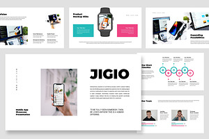 Jigio : App Showcase Google Slides, a Presentation Template by Punkl Camp