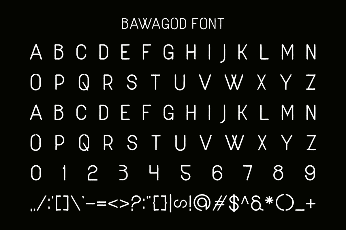 Bawagod - Modern Sans Font, a Sans Serif Font by Iqsiart Studio (Photo 6 of 6)
