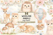 Soft Woodland Animal Nursery Clipart, a Decorative Illustration by illuztrate (Thumbnail 1 of 10)