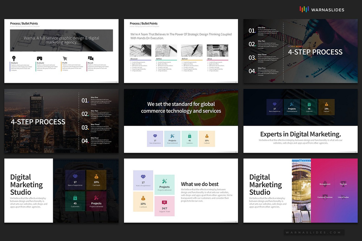 4 Bullet Points PowerPoint Templates, a Presentation Template by Warna Works (Photo 5 of 24)