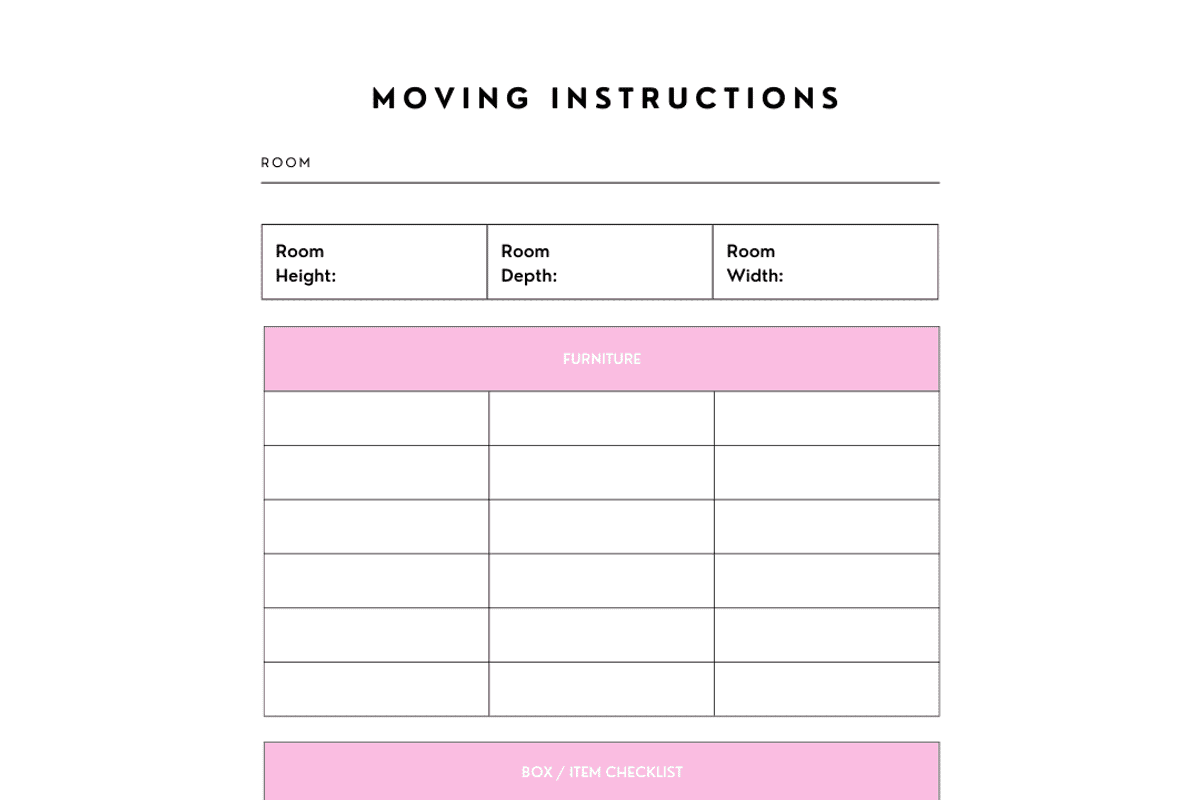 Relocation Planner, a Print Template by Brand Your Biz Co. (Photo 6 of 10)
