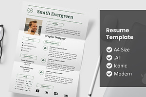 Resume Line Design Template