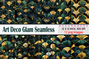 Art Deco Glam Seamless Pattern, a Pattern Graphic by Printable Treasure