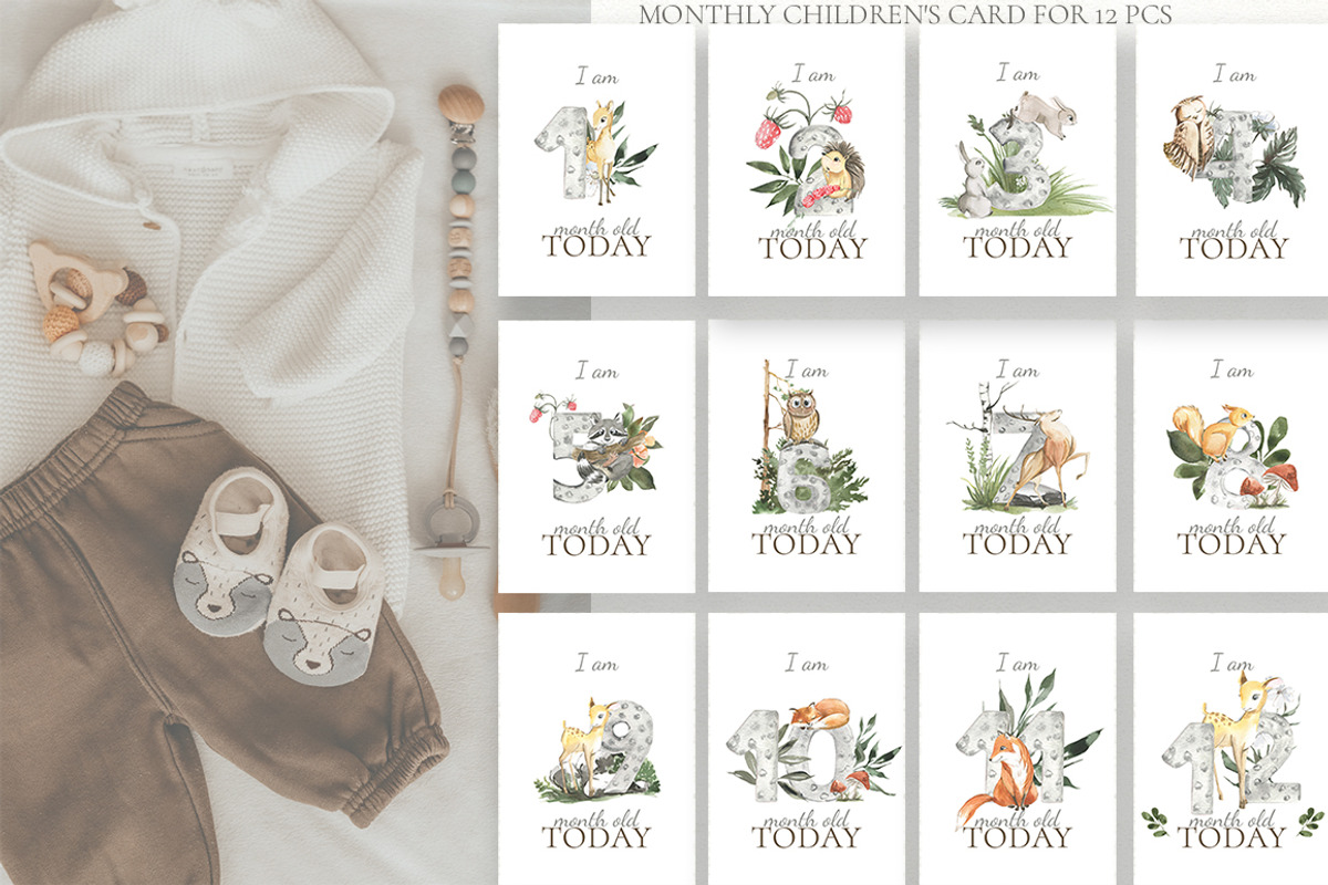 Woodland animal watercolor set, an Animal Illustration by Love Watercolor Store (Photo 4 of 15)