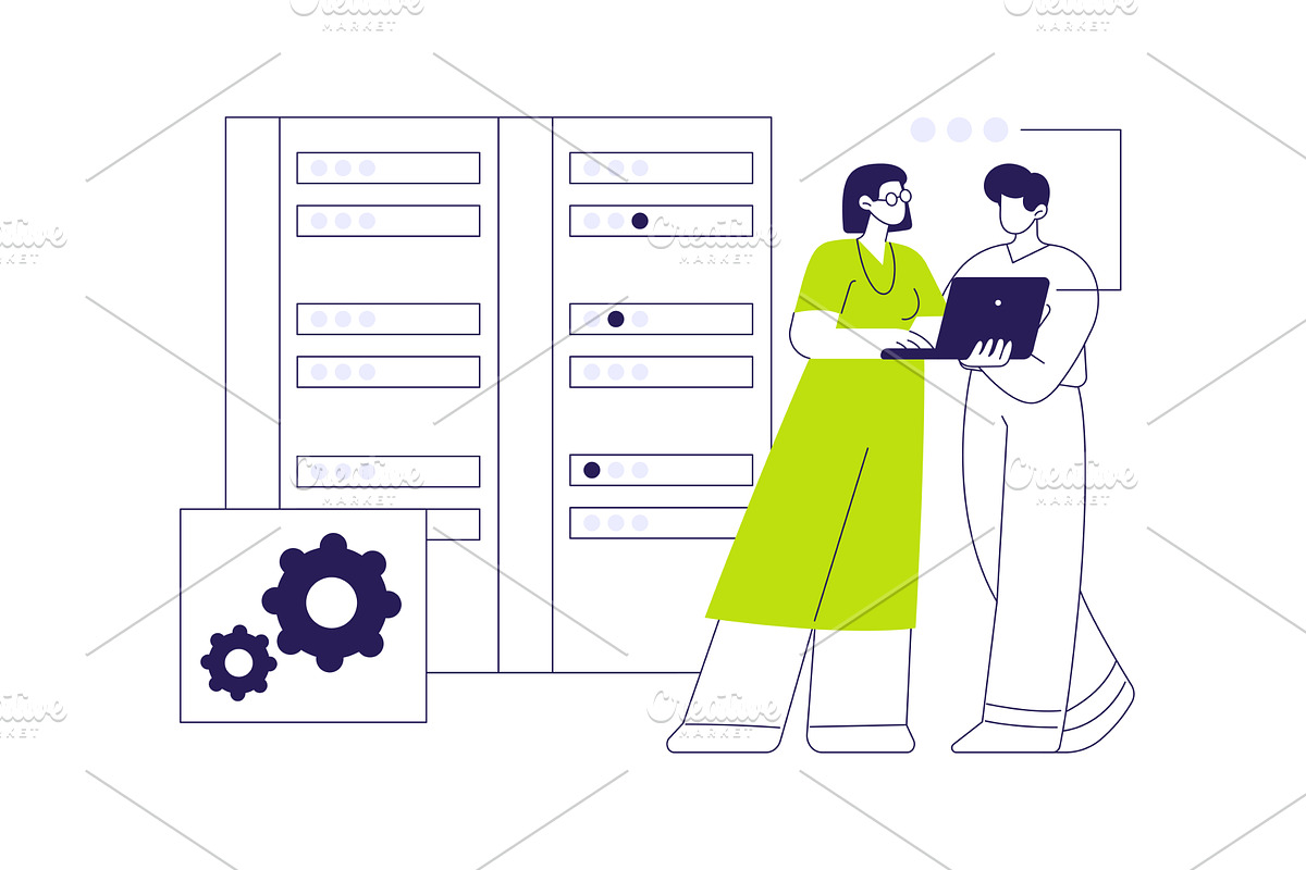 Big data isolated cartoon vector, an Education Illustration by Visual Generation