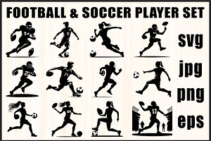 Football & Soccer SVG Bundle, an Object Graphic by Designer_Momina
