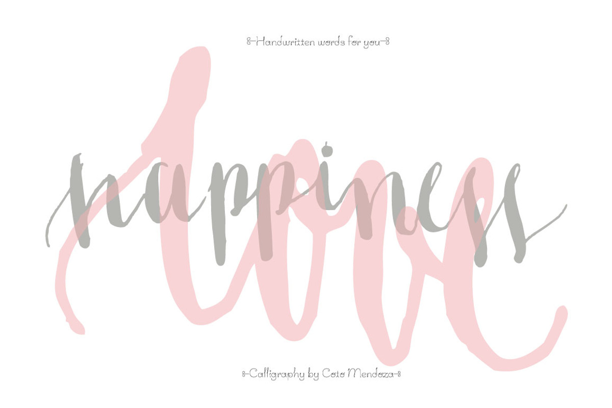 Handwritten words for you, a Texture Illustration by MendozaVergara (Photo 1 of 5)