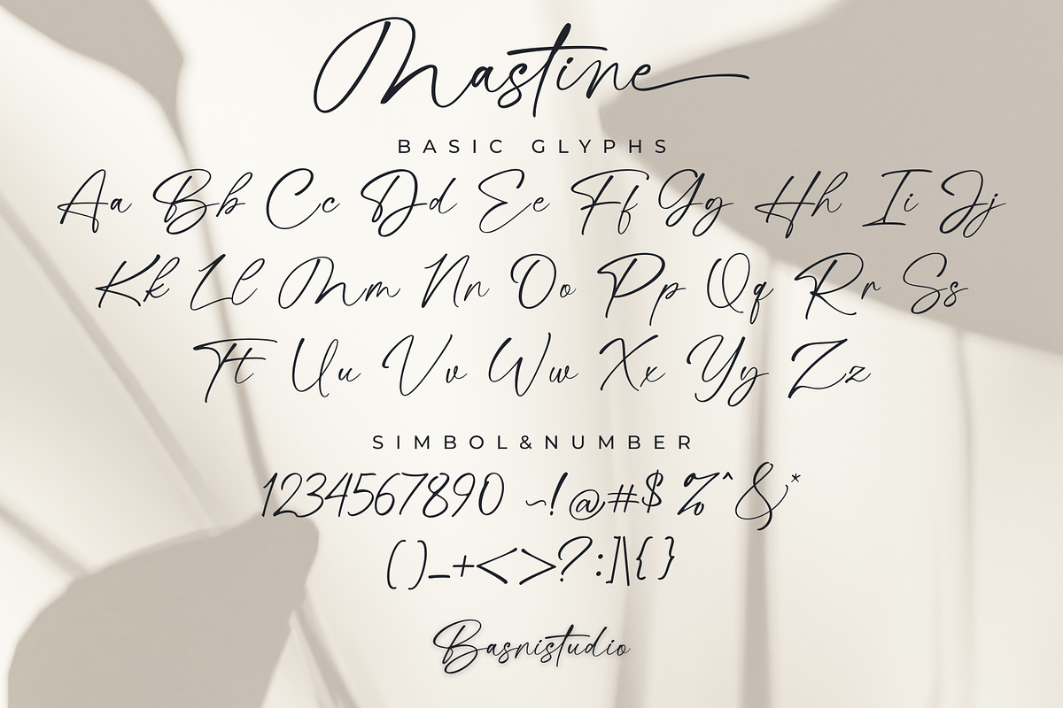 Mastine - Elegant Handwritten Font, a Handwritten Font by Basnistudio (Photo 13 of 16)