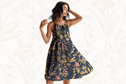 Vintage Boho Floral Seamless Pattern, a Pattern Graphic by StudioGlouna (Thumbnail 3 of 5)