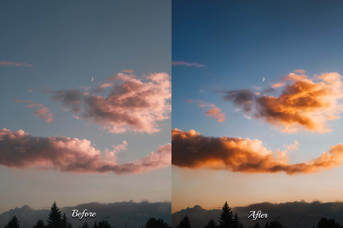 30 Sky Photoshop Collection, an Action Add-On by 3Motional (Photo 2 of 11)