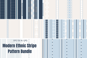 Modern Ethnic Stripes Pattern Bundle
