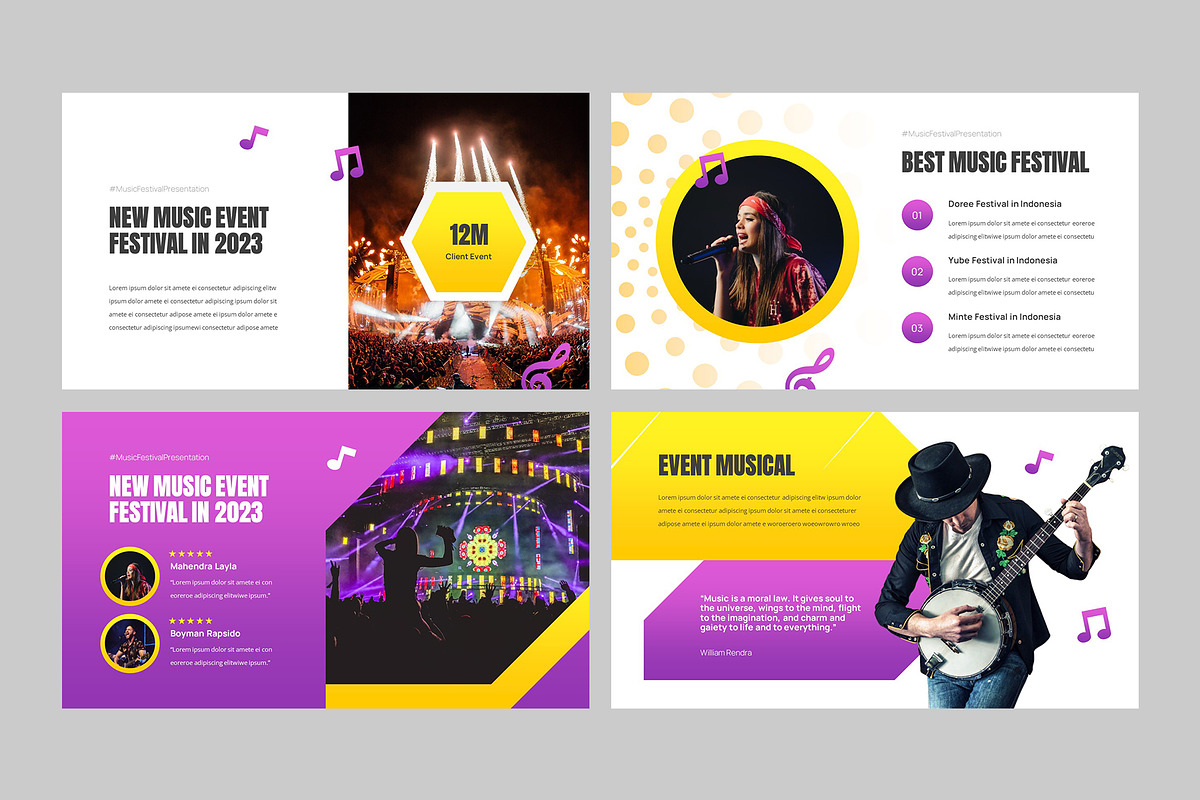 SOUNDRE - Music Festival Powerpoint, a Presentation Template by rgbryand (Photo 3 of 9)