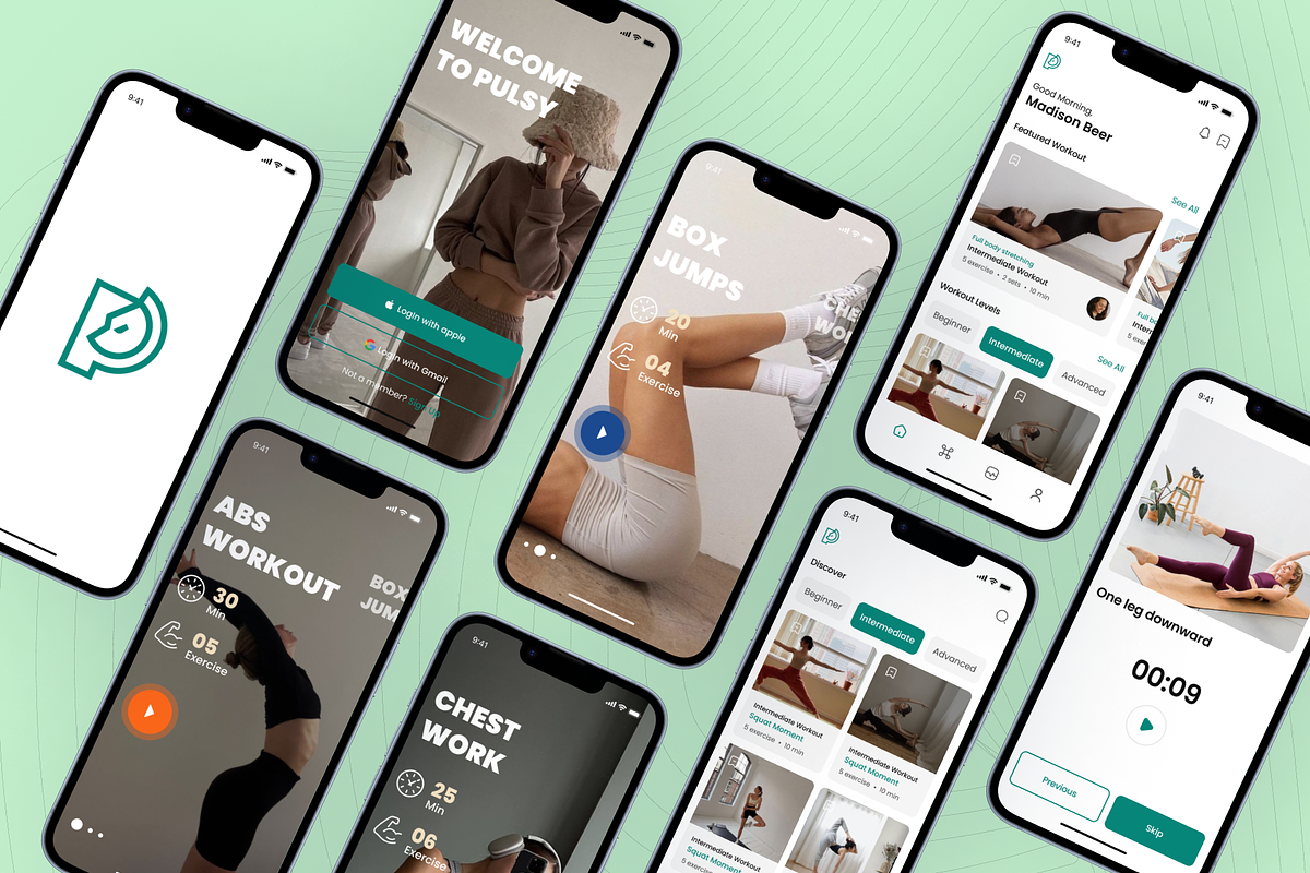 Pulsy - Fitness & Workout App UI Kit, an UI Kit Template by Digibulbo (Photo 6 of 8)