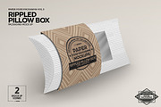 Rippled Pillow Box Packaging Mockup, a Packaging Mockup by INCDesign (Thumbnail 7 of 9)