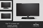 Flat TV screen set, an Object Graphic by OKart.studio (Thumbnail 1 of 4)