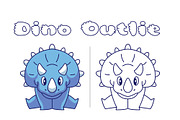 Cute Dino Dinosaur Font, a Font by vladocar (Thumbnail 8 of 9)