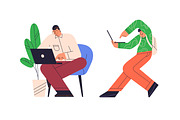 Modern people using gadgets set, a Technology Illustration by Good Studio (Thumbnail 6 of 8)