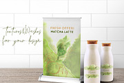 Matcha Green And Golden Watercolor, a Food Illustration by Cat In Colour (Thumbnail 5 of 7)