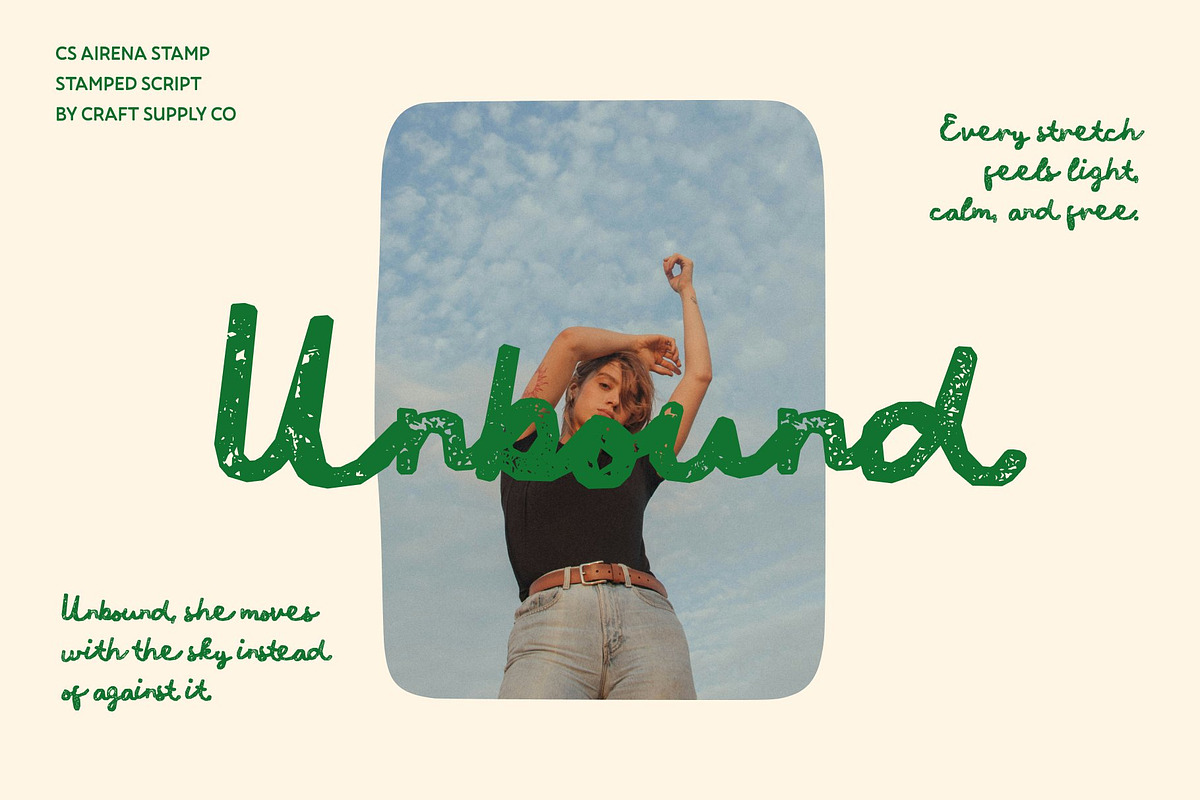 CS Airena Stamp, a Script Font by Craft Supply Co. (Photo 4 of 8)