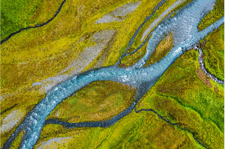 Aerial top down view of glacial, a Nature Photo by Igor Tichonow