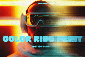 Color Riso Print Motion Blur Effect, a Layer Style Add-On by smishura