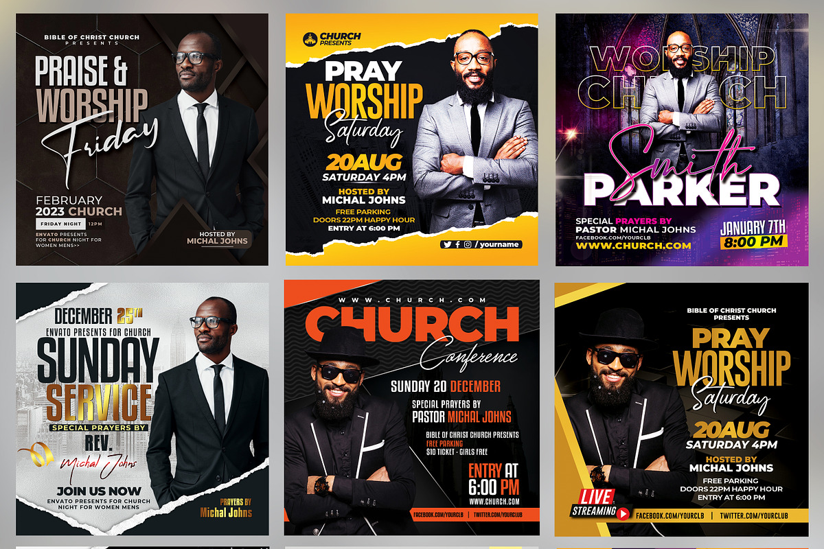 150+ Church Flyers Bundle, a Flyer Template by AfzaalGraphics (Photo 8 of 18)