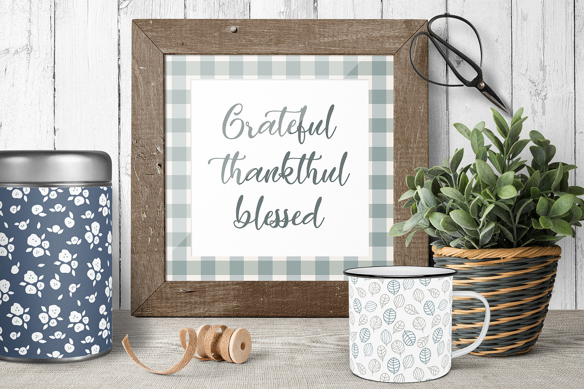 Farmhouse plaids and florals, a Pattern Graphic by Cozy pattern shop (Photo 9 of 9)
