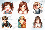 Kids Emotions Clipart, a Graphic by designcity5 (Thumbnail 2 of 5)