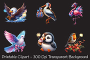 4th Of July Birds Sublimation Clipar, an Animal Illustration by RobertsArt (Thumbnail 4 of 7)