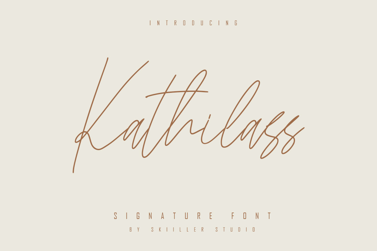 Kathilass - Signature Font, a Script Font by skiiller studio (Photo 1 of 10)