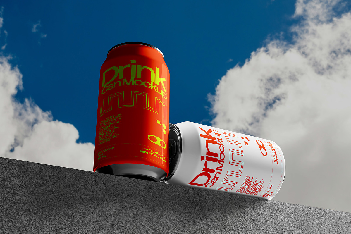 Drink Can Mockup, a Packaging Mockup by VanillineGraph (Photo 3 of 7)