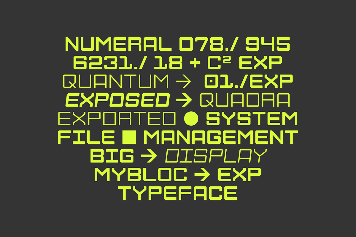 Mybloc EXP, a Sans Serif Font by OWL KING (Photo 3 of 10)