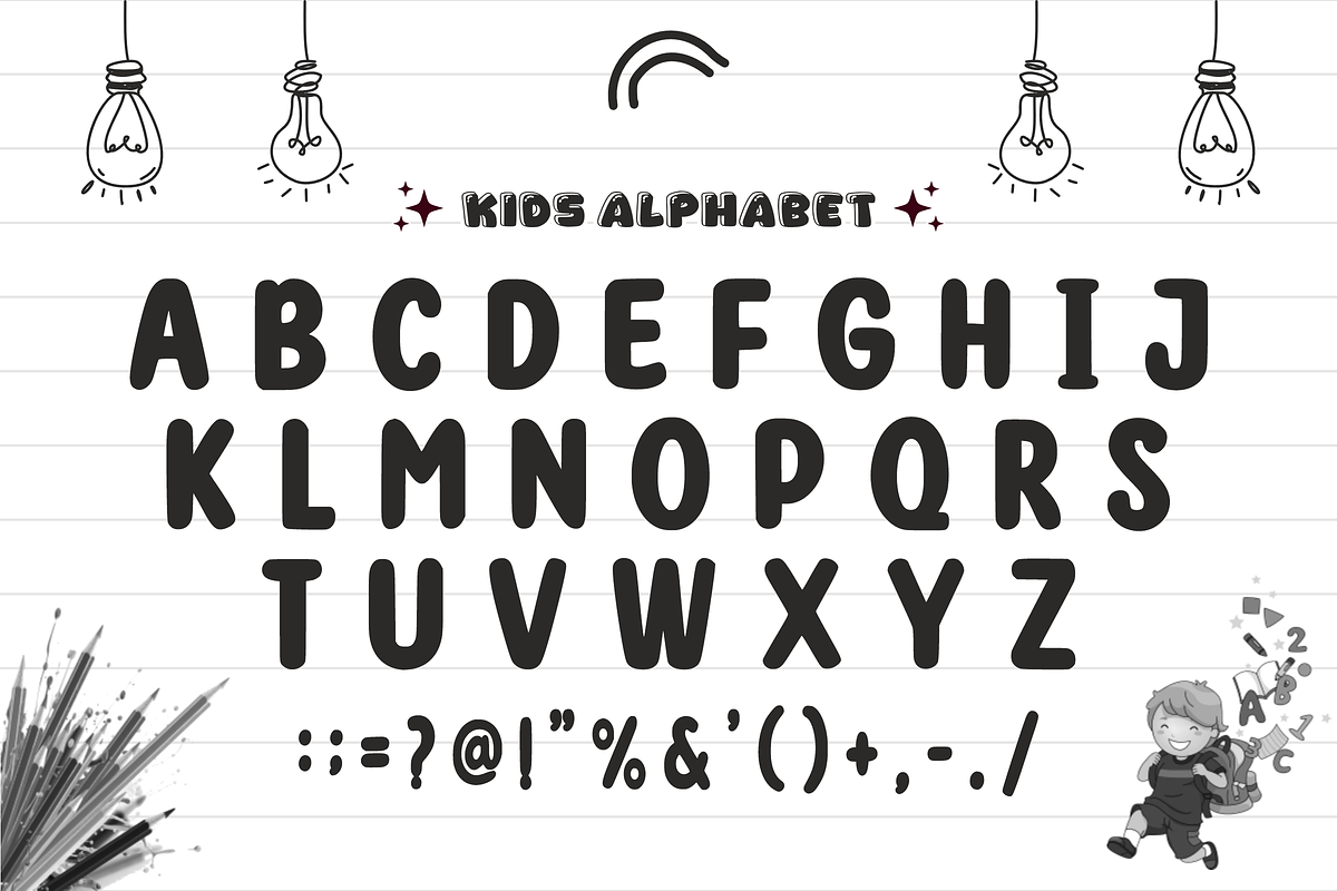 Peachy Bubbly - Display Font, a Sans Serif Font by KiddoGlyphs Studio (Photo 3 of 4)