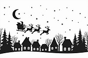 Holiday Village Silhouette Pack, an Illustration by hafijul (Thumbnail 4 of 21)