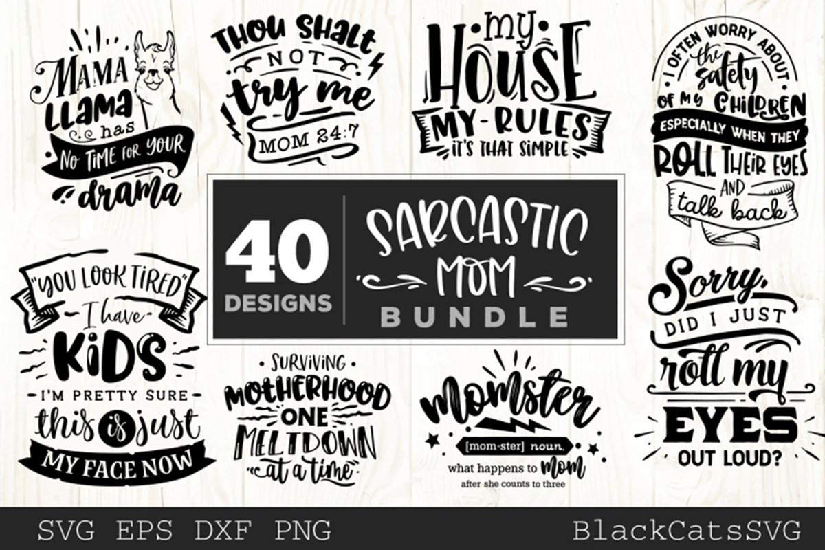 Funny mom SVG bundle 40 designs, an Illustration by BlackCatsMedia (Photo 5 of 5)