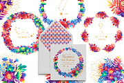 Galaxy floral watercolor collection, a Texture Illustration by UlitkaStudio (Thumbnail 11 of 27)