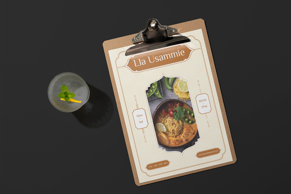 Arabian Restaurant Menu, a Stationery Template by Neermana (Photo 2 of 4)
