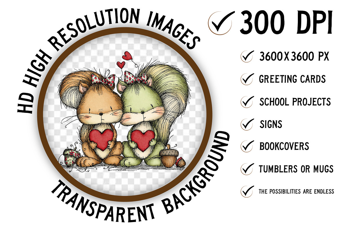 Valentine's Day Animal Couple PNG, an Illustration by Craft Nest (Photo 2 of 9)