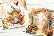 Pink and Orange Halloween Paper, a Background Graphic by Coco Bloom (Thumbnail 3 of 6)