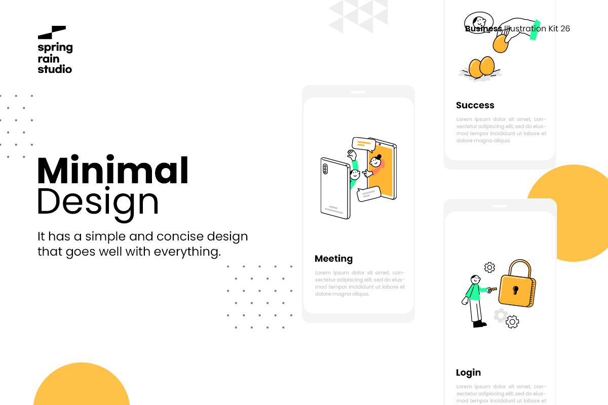 Minimal Business line Illustration, a Person Illustration by springrain studio (Photo 2 of 10)