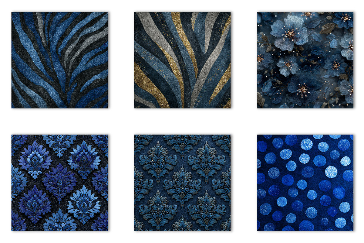 Blue and Black Glitter Backgrounds, an Illustration by CreationArt (Photo 4 of 5)