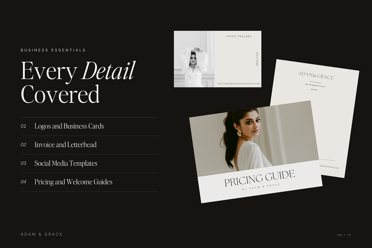 Wedding Photography Branding Kit, a Marketing Template by Adam and Grace (Photo 8 of 16)