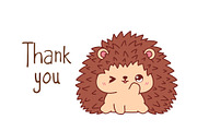 Kawaii Hedgehog Set Illustrations, an Animal Illustration by ArtVarStudio (Thumbnail 4 of 4)