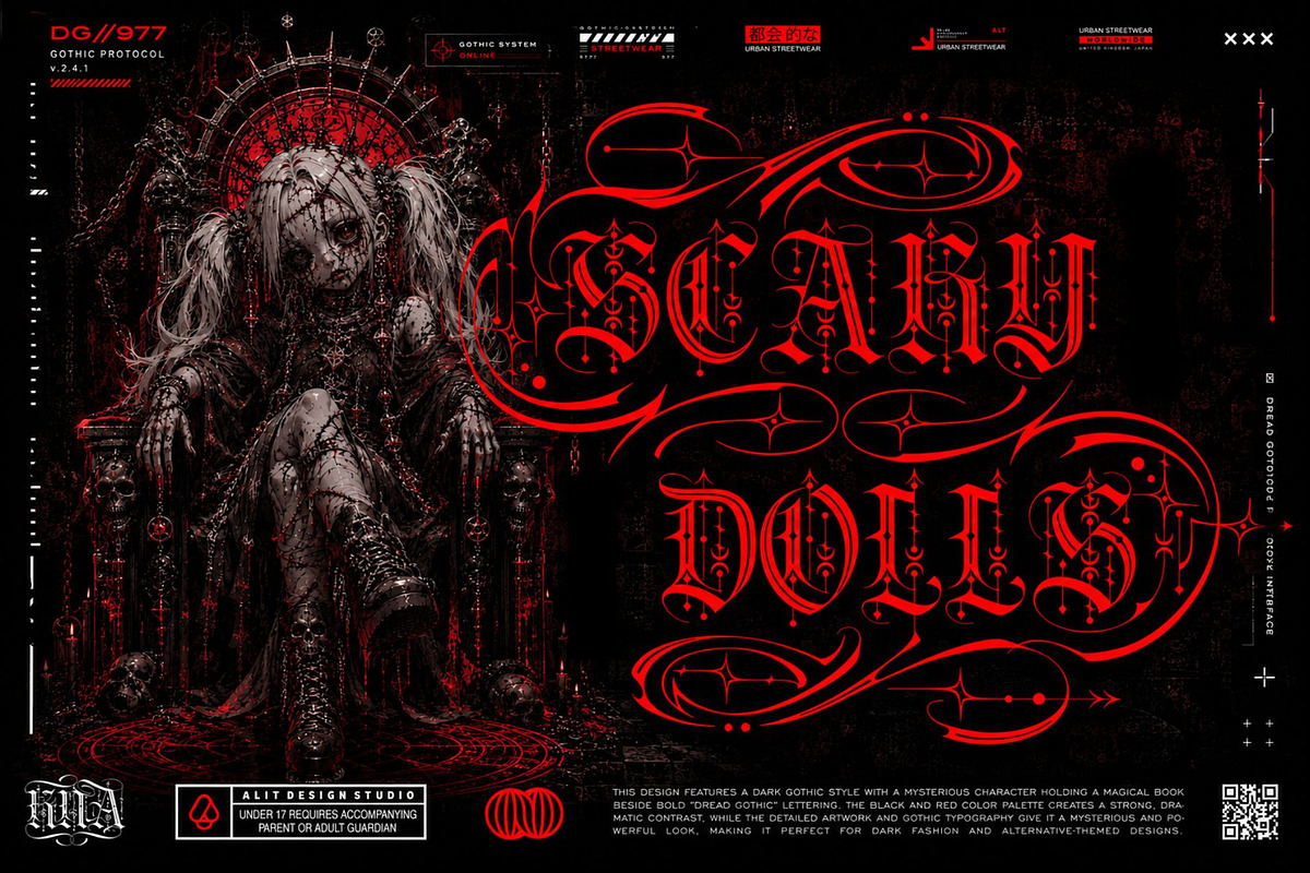 Dread Gothic Typeface, a Blackletter Font by alit design (Photo 14 of 22)
