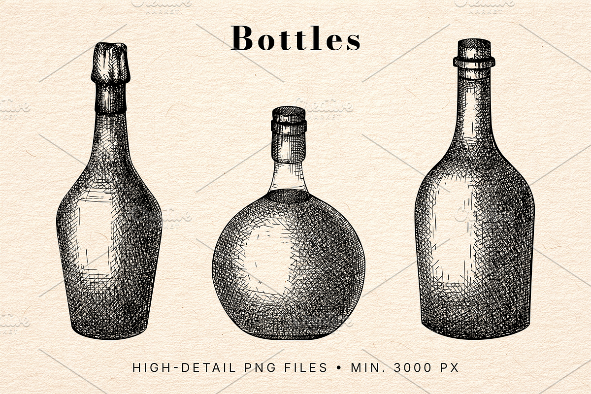 Drinks & Cocktail Menu Illustrations, a Food Illustration by Yevheniia (Photo 7 of 14)