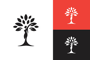 Beauty Woman Tree Logo Design, a Branding & Logo Template by funpixel