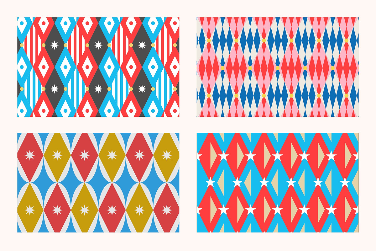 Neo Circus Seamless Pattern, a Pattern Graphic by Firowerk (Photo 7 of 7)
