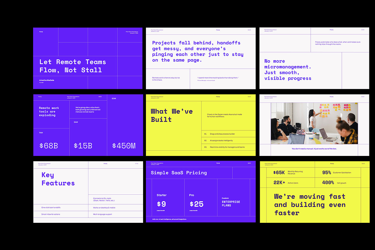 Flowly Pitch Deck PowerPoint, a Presentation Template by Neermana (Photo 2 of 4)